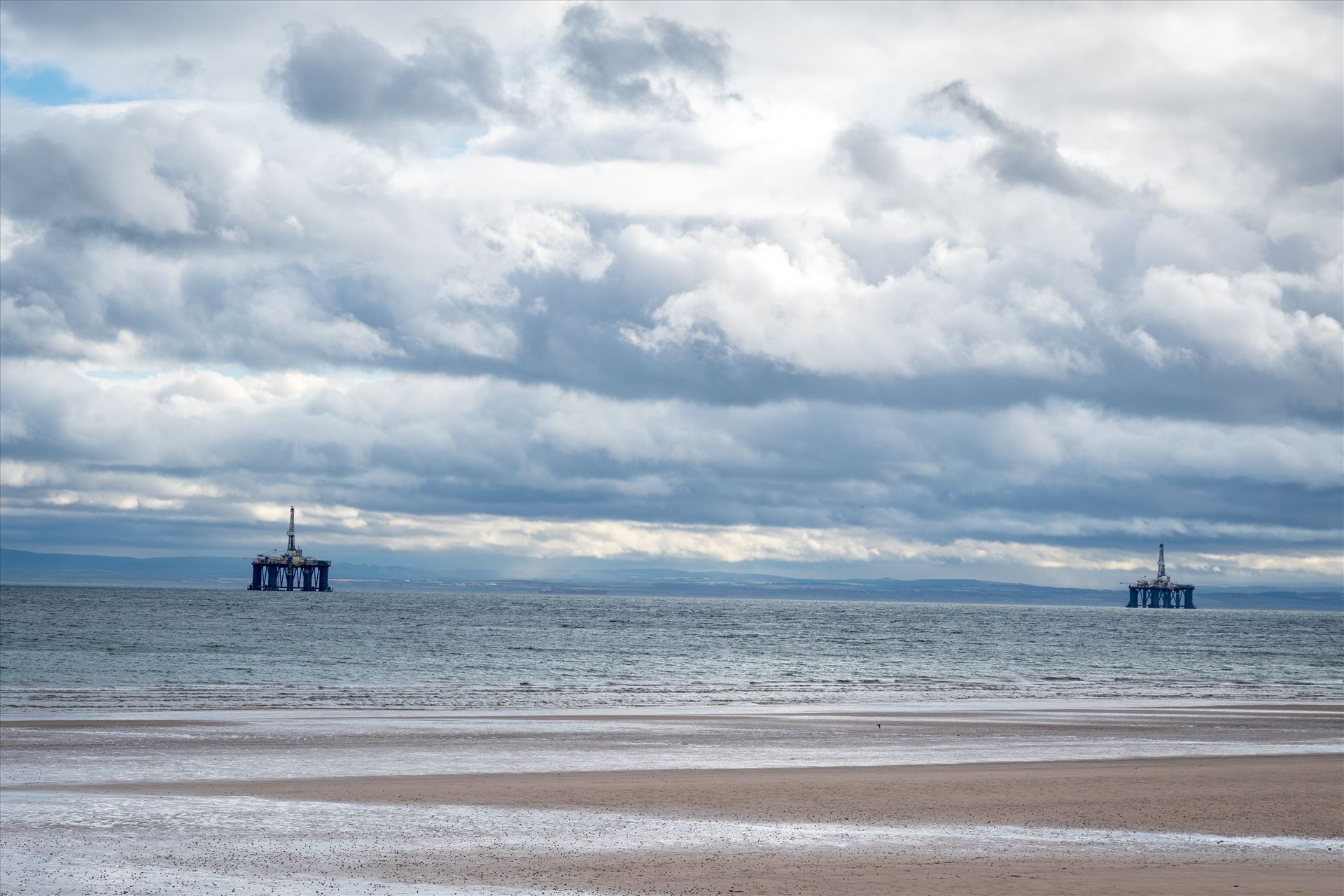 Oil Drilling rigs, off Leven Bay, Scotland