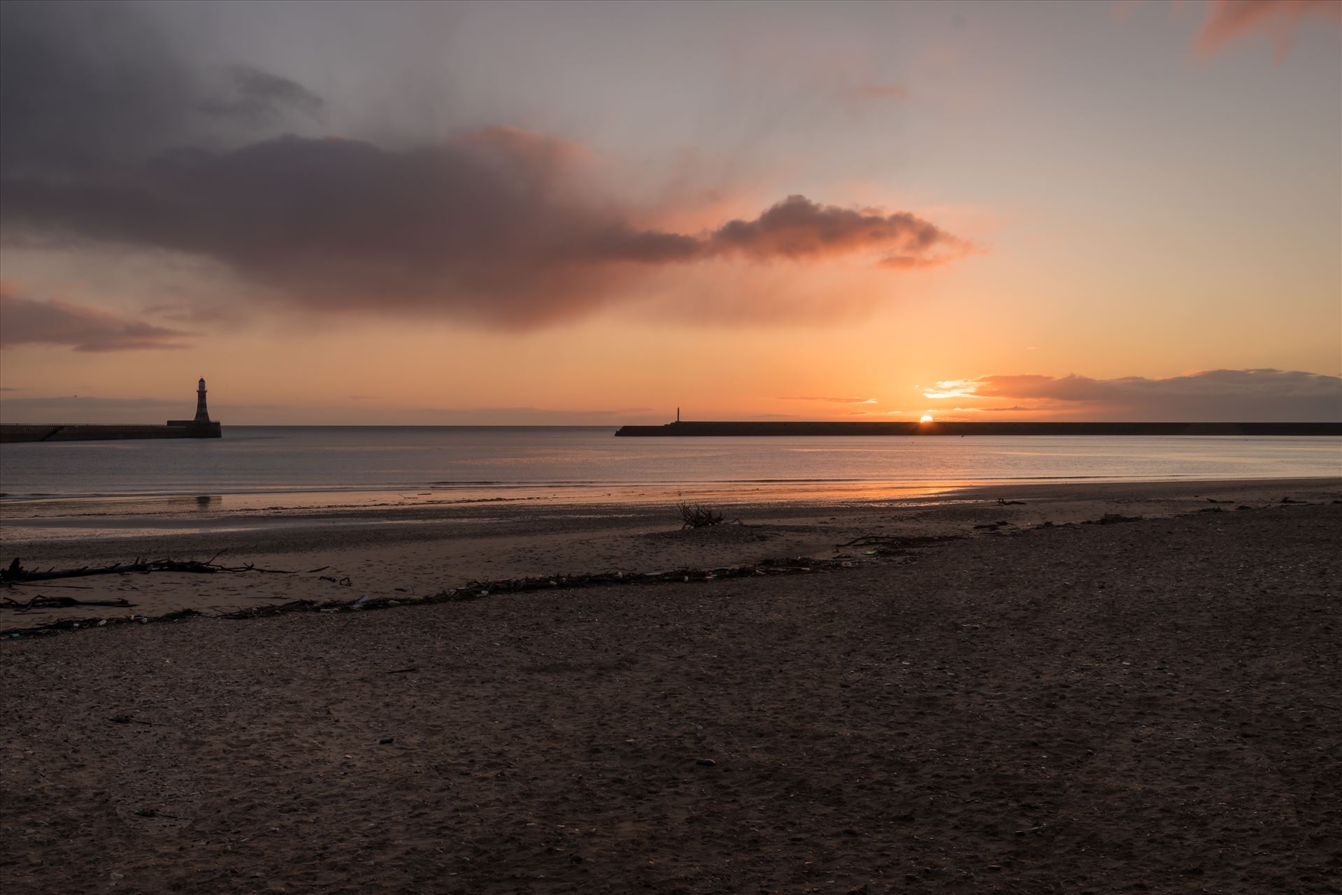 Sunrise at Roker, Sunderland