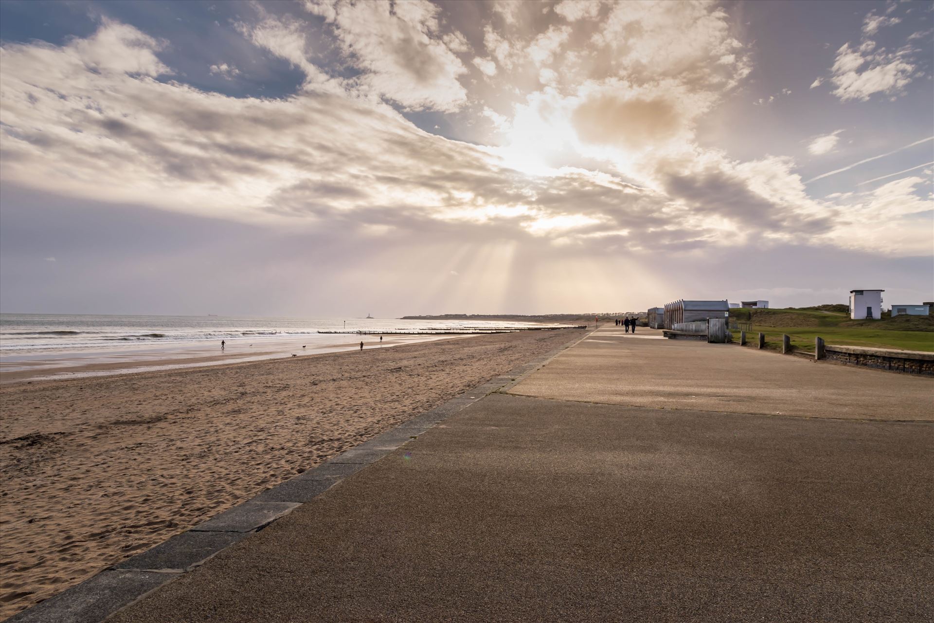 Sun-Rays over Blyth Beach, Northumberland