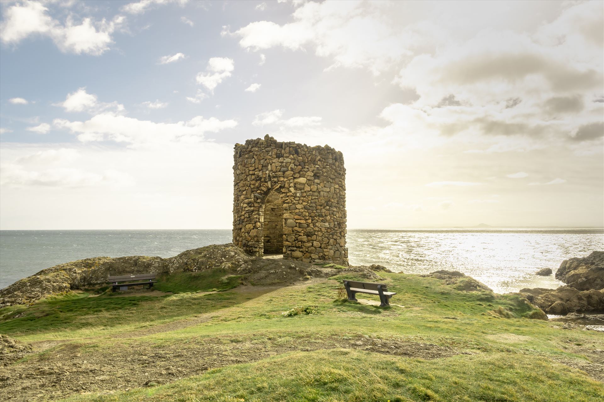 Lady Elie Tower, Elie, Scotland - A changing tower for Lady Anstruther when bathing in the 1770s. by Graham Dobson Photography