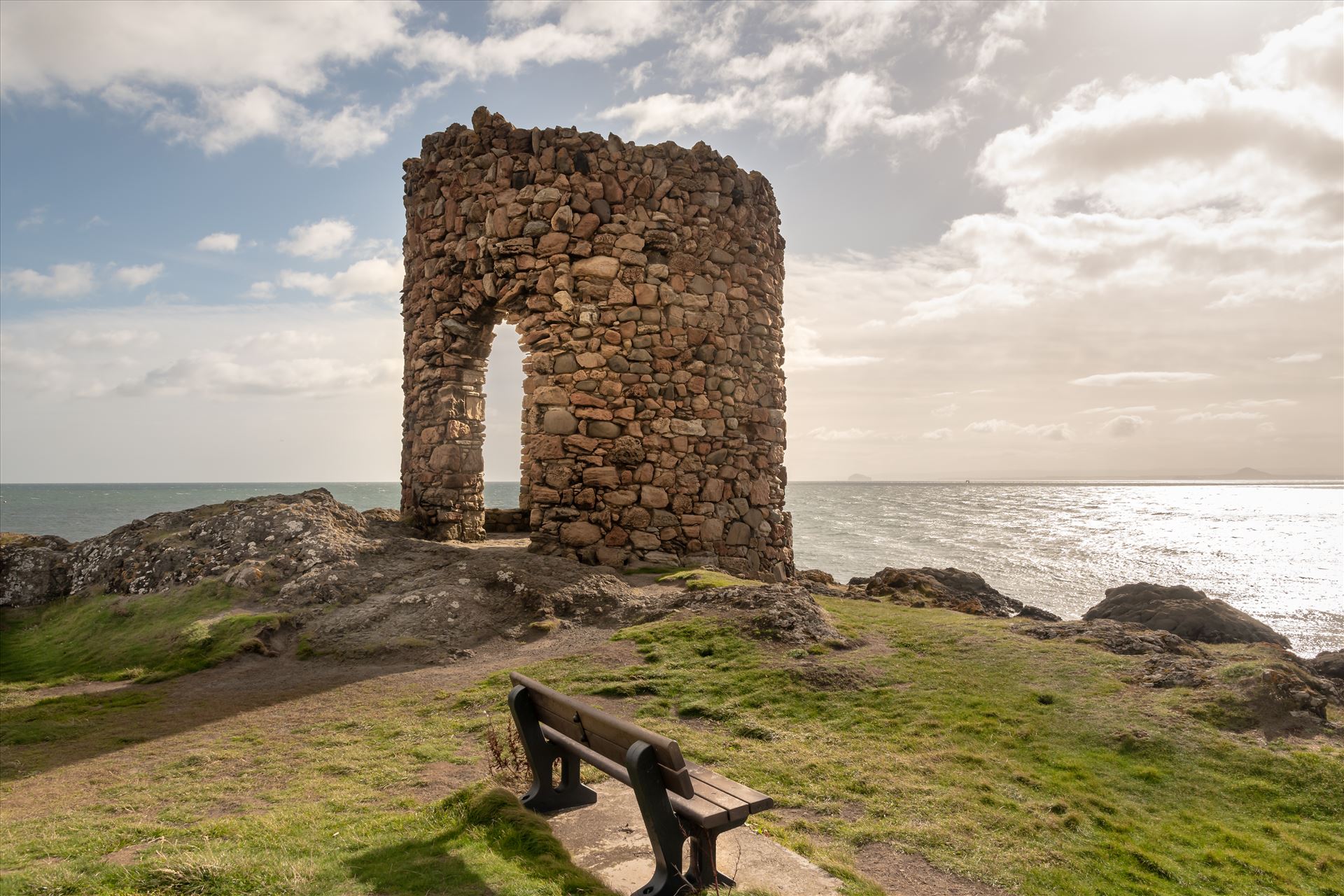 Lady Elie Tower, Elie, Scotland - A changing tower for Lady Anstruther when bathing in the 1770s. by Graham Dobson Photography