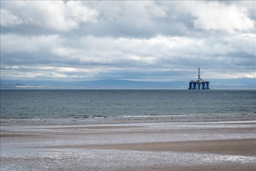 Oil Drilling rig, off Leven Bay, Scotland - 