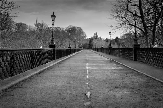 Armstrong Bridge, Jesmond Dene, Newcastle - Built in 1878 to overcome mining subsidence, it is cross braced with iron ties. in 1963 pedestrianised, and is now the site of a Sunday market.